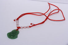 Load image into Gallery viewer, Apple Green Jade Laughing Buddha Necklace