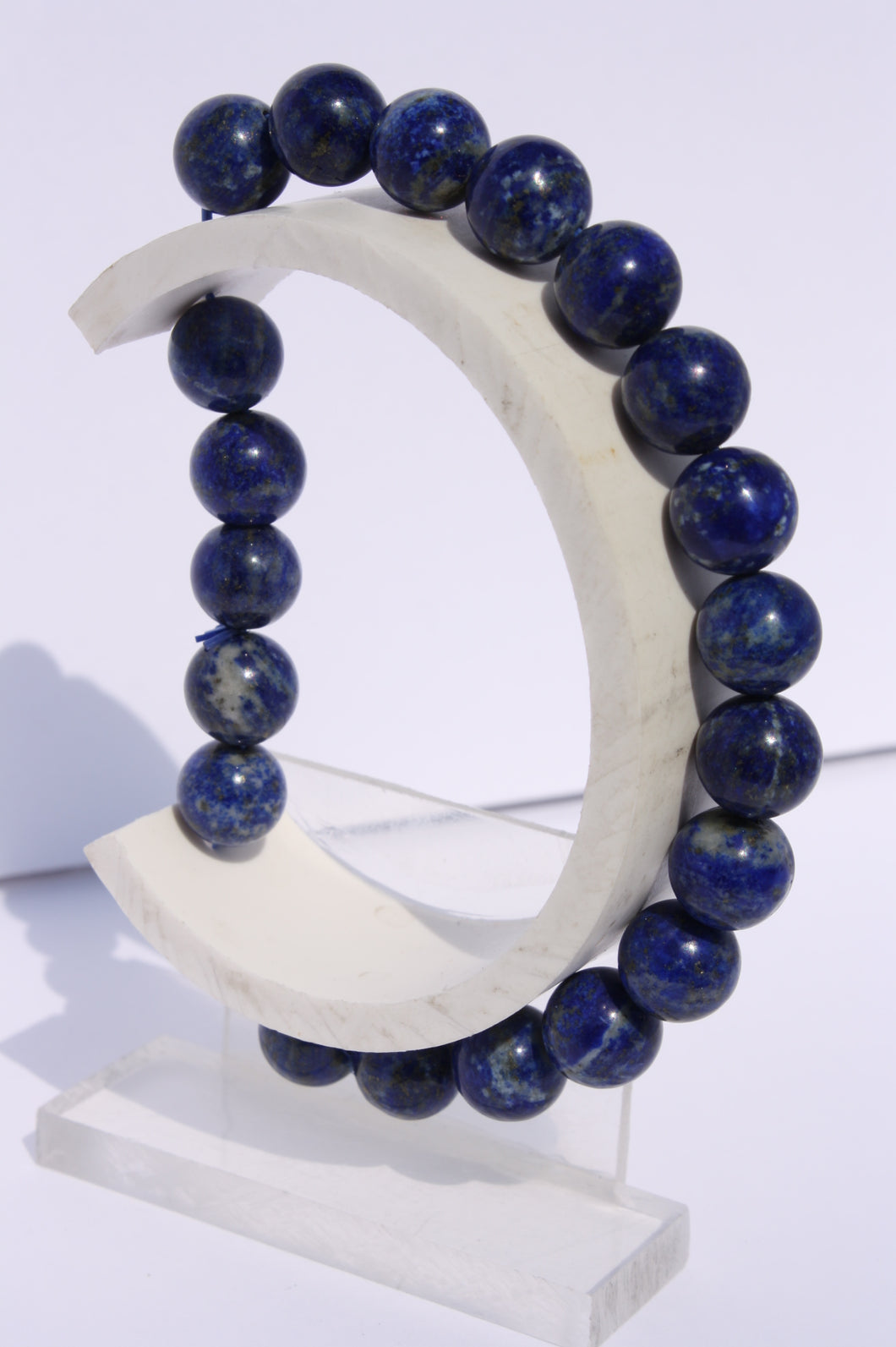 Saphire Blue Quartz Bead Bracelet