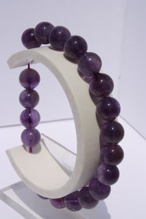 Purple Quartz Bead Bracelet