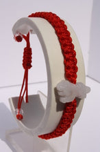 Load image into Gallery viewer, Jade Tiger Center Stone Red Silky Cord Bracelet
