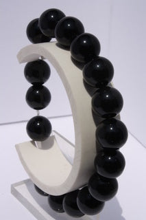 Black Obsidian Bead Bracelet