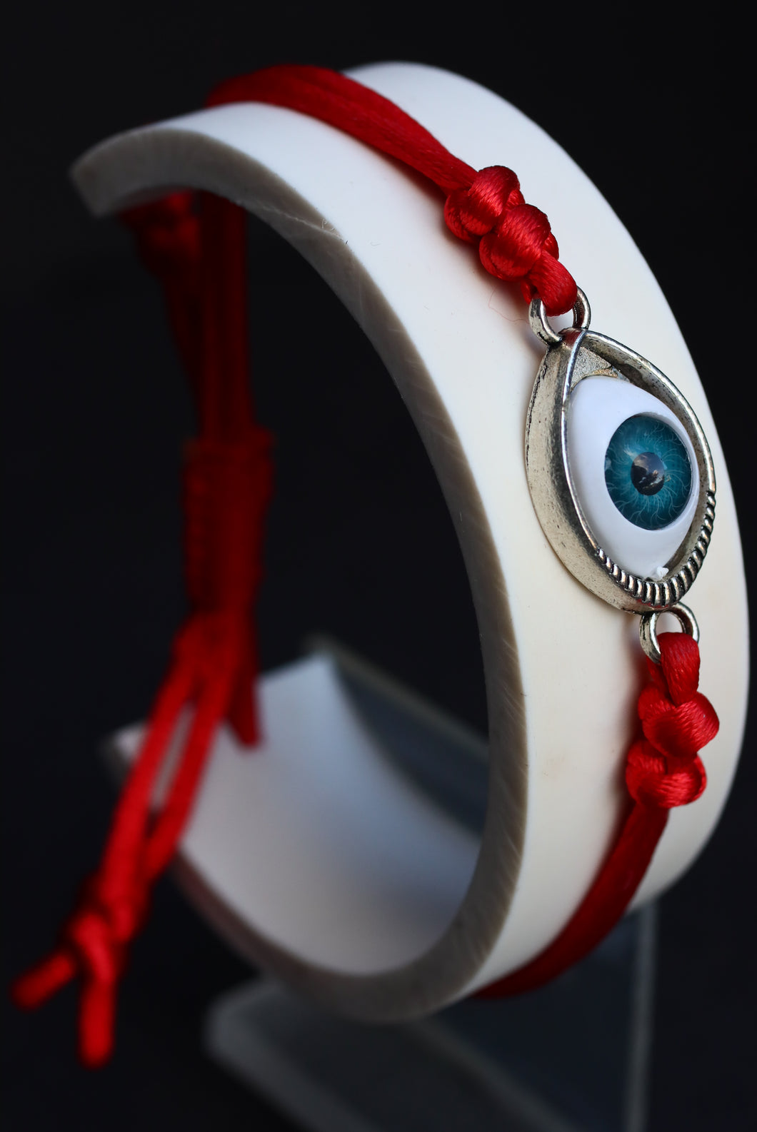 Evil Eye Red Knotted Cord Bracelet