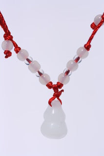 White Jade Gourd Pendant Necklace